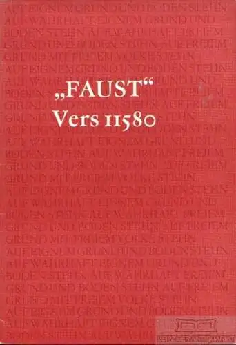 Buch: Faust Vers II 580, Kiese, Herbert. 1975, ohne Verlag, gebraucht, gut