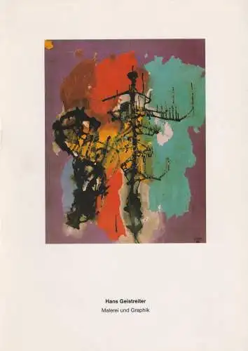 Buch: Hans Geistreiter, Malerei und Graphik, 1990, Städtische Galerie, sehr gut