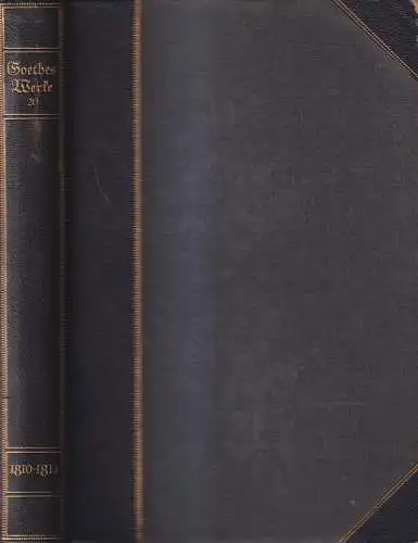 Buch: Johann Wolfgang von Goethe - Sämtliche Werke 20. Band, Georg Müller, 1913