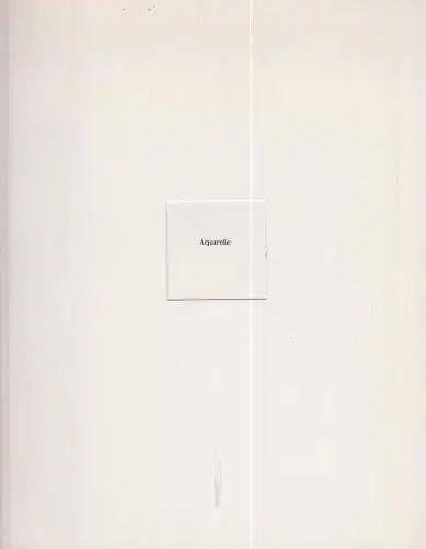 Buch: Aquarelle, Naturstudie. Zahlten, Johannes, 1978, Galerie im Atelier
