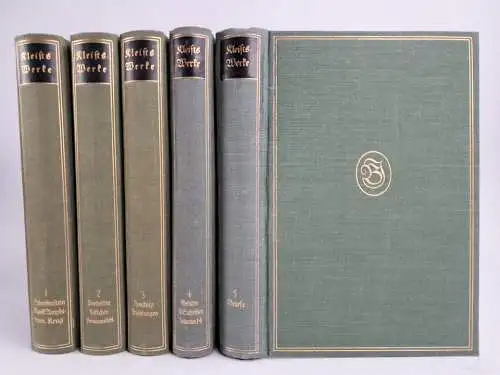 Buch: Heinrich von Kleists Werke, 5 Bände, Bibliographisches Institut, Leipzig