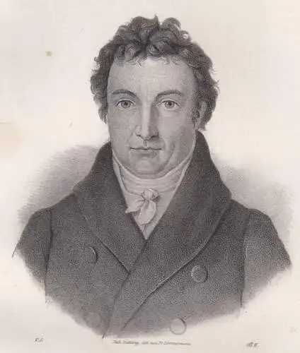 Lithografie: Johann Gottlieb Fichte, 1836, Saxonia, Grafik, Portrait, Pietzsch
