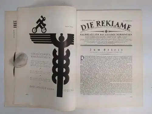 Die Reklame 1. Septemberheft 1926, Zeitschrift d. Verbandes dt. Reklamefachleute
