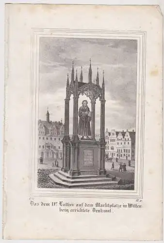 Lithografie: Das dem Dr. Luther auf dem Marktplatze..., Pietzsch, Grafik, 1836