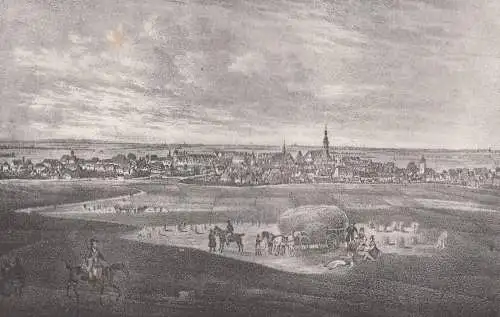 Lithografie: Grossenhayn, Eduard Pietzsch, Saxonia, Grafik, Ansicht, um 1836