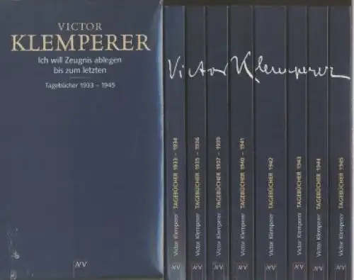 Buch: Ich will Zeugnis ablegen bis zum letzten, Klemperer, Victor. 8 Bände, 1999