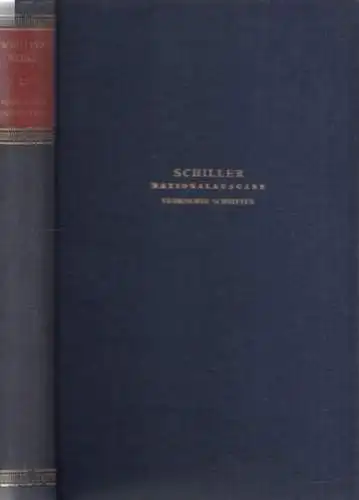 Buch: Schillers Werke. Nationalausgabe. Zweiundzwanzigster Band, Meyer. 1958