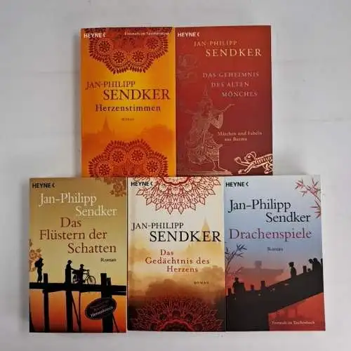 5 Bücher Jan-Philipp Sendker, Heyne. Drachenspiele, Herzstimmen, Gedächtnis ...