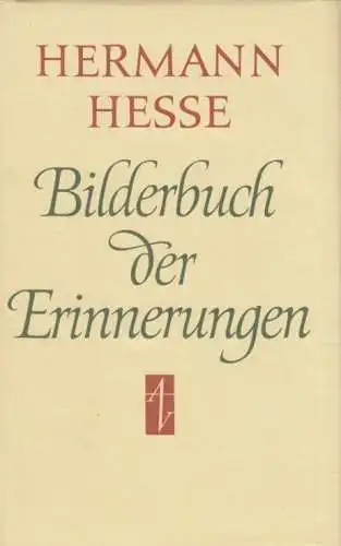 Buch: Bilderbuch der Erinnerungen, Hesse, Hermann. 1986, Aufbau Verlag