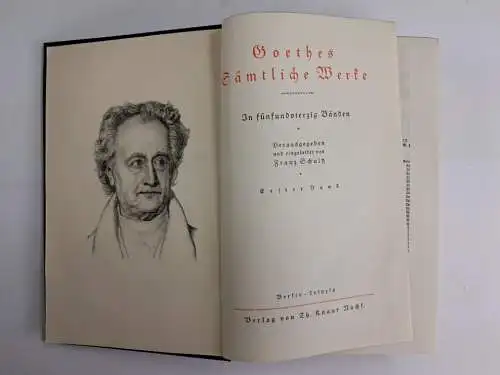 Buch: Goethes Sämtliche Werke in fünfundvierzig Bänden, Knaur, 45 in 12 Bänden
