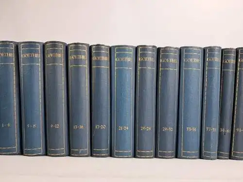 Buch: Goethes Sämtliche Werke in fünfundvierzig Bänden, Knaur, 45 in 12 Bänden