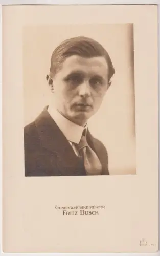 AK Generalmusikdirektor Fritz Busch, S. Kaiser, Postkarte, gebraucht, gut