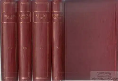 Buch: Reuters Werke in zwölf Teilen, Reuter, Fritz. 12 in 4 Bände, 1900