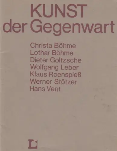 Ausstellungskatalog: Kunst der Gegenwart, 1986, Staatliches Lindeau-Museum