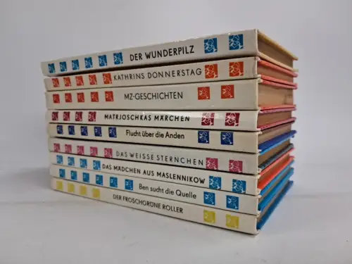 9x Die kleinen Trompeterbücher, Der Kinderbuchverlag, Roller, Wunderpilz ...