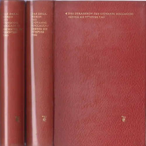 Buch: Das Dekameron, Boccaccio, Giovanni. 2 Bände, 1962, Aufbau-Verlag