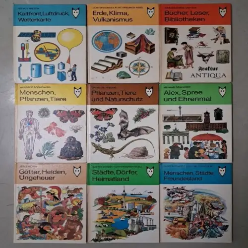 9 Bücher Mein kleines Lexikon, Der Kinderbuchverlag, Klima, Götter, Tiere, Spree