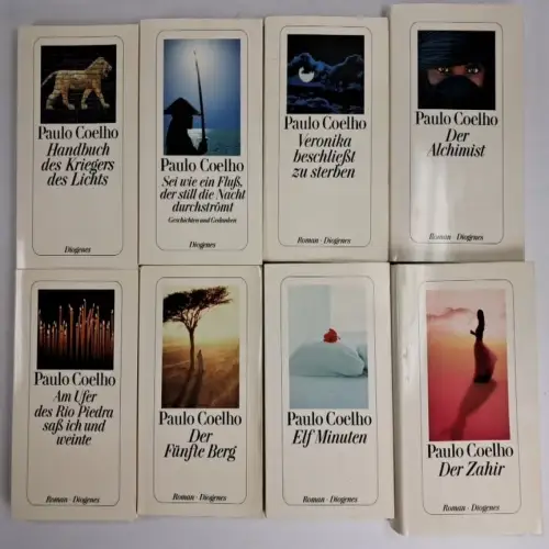 8 Bücher Paulo Coelho: Elf Minuten, Veronika, Krieger, Alchimist, Ufer, Fluss