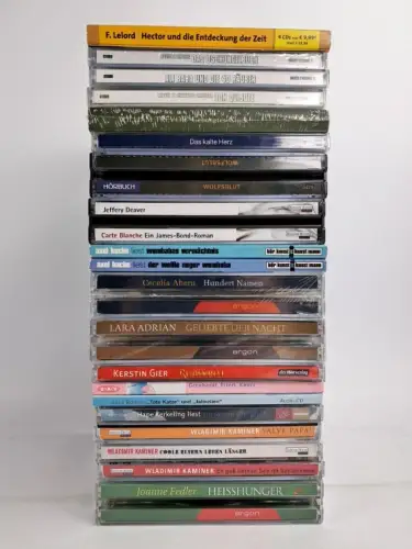 20 Hörbücher im Audio-CD-Format: Wladimir Kaminer, Axel Hacke, Jack London ...
