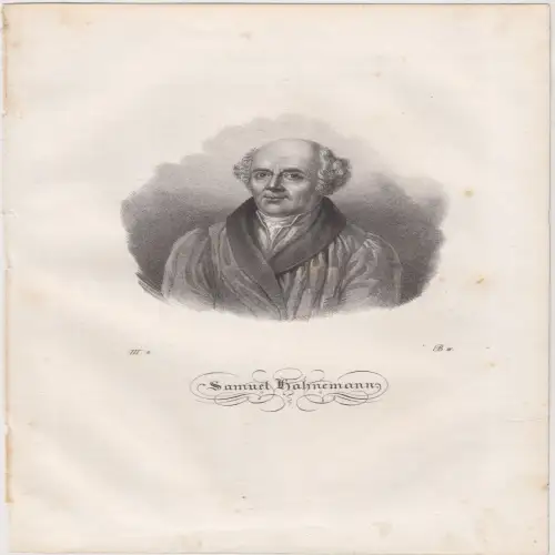Lithografie: Samuel Hahnemann, 1836, Saxonia, Grafik, Portrait, Eduard Pietzsch