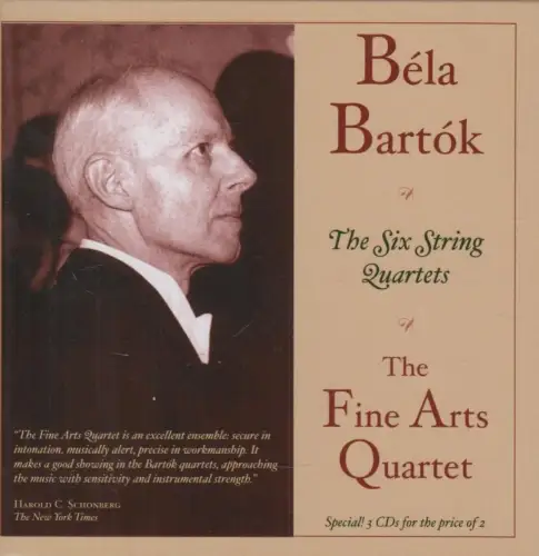 CD-Box: Bela Bartok, The Six String Quartets, 2006, The Fine Arts Quartet