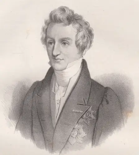 Lithografie: Johann, Prinz v. Sachsen, 1836, Saxonia, Portrait, Eduard Pietzsch