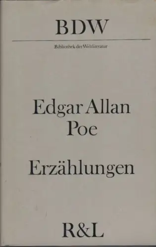 Buch: Erzählungen, Poe, Edgar Allan. Bibliothek der Weltliteratur, 1986