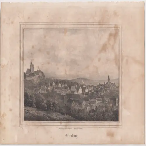Lithografie: Eilenburg, Eduard Pietzsch & Comp, 1836, Saxonia, Grafik, An 353236