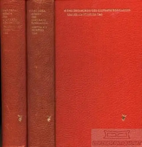 Buch: Das Dekameron, Boccaccio, Giovanni. 2 Bände, 1970, Aufbau-Verlag