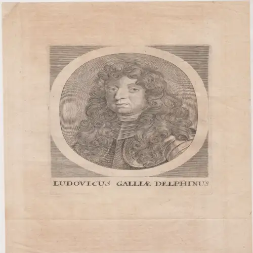 Kupferstich: Lusovicus Gallae Delphinus, Original, um 1690, Theatrum Europaeum