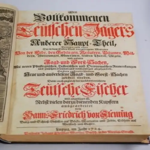 Buch: Des vollkommenen Teutschen Jägers Anderer Haupt-Theil, Fleming. 1724