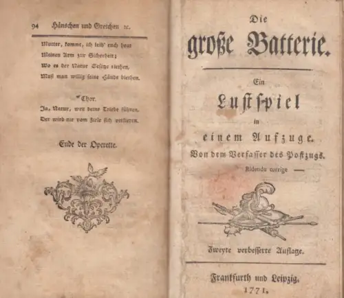 Buch: Alceste, Wieland, Christoph Martin. 1773, Weidmanns Erben und Reich
