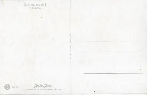 AK Rothenburg o.T. Spital Tor. ca. 1939, Postkarte. Ca. 1939, Novitas Verlag