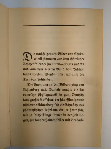 Buch: Sittenbilder, Chodowiecki, Kiepenheuer, Weimarer Liebhaberdrucke, 2 Bände