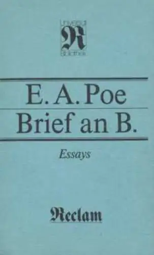 Buch: Briefe an B, Poe, E. A. Reclams Universal-Bibliothek, 1992, Essays