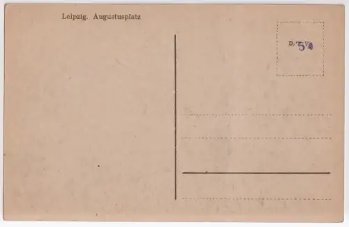 AK Leipzig. Augustusplatz, Postkarte, Ansichtskarte, ungelaufen, gebraucht, gut