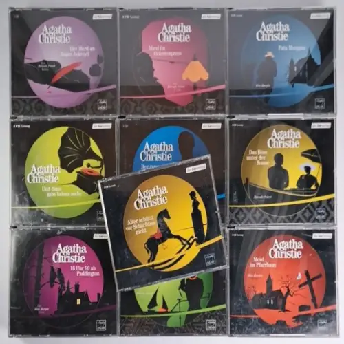 10 CDs Krimi Hörbücher Agatha Christie, Der Hörverlag, Mord im Orientexpress ...