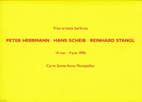 Buch: Trois artistes berlinois, Herrmann. 1996, Carre Sainte Anne