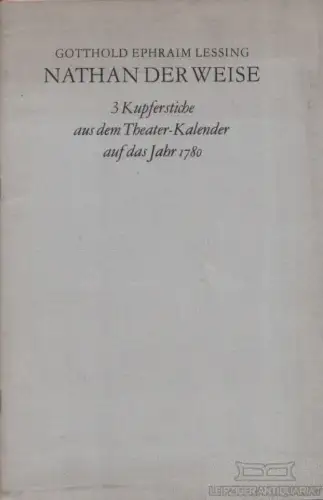 Buch: Gotthold Ephraim Lessing  Nathan der Weise, Kratzsch, Konrad. 1978