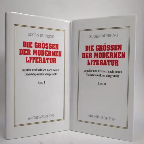 Buch: Die Größen der modernen Literatur 1+2, Eugen Dühring, 2000, Archiv-Edition