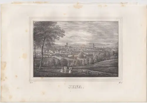 Lithografie: Jena, Eduard Pietzsch & Comp, Saxonia, um 1836, Ansicht, Grafik