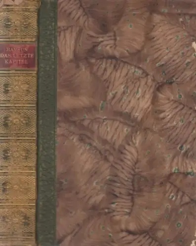 Buch: Das letzte Kapitel, Hamsun, Knut. 1928, Verlag Knaur, Roman