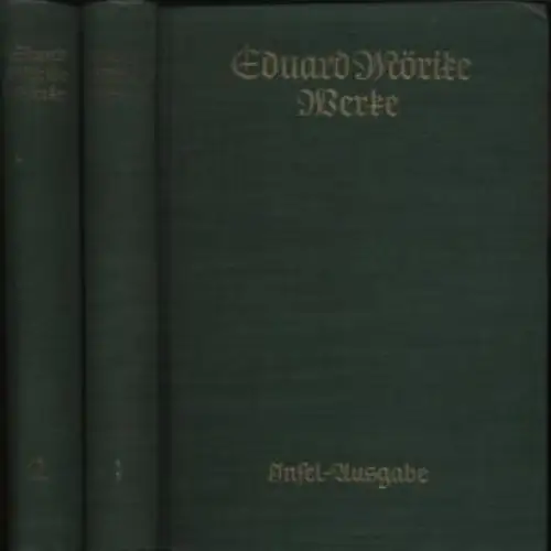 Buch: Werke, Mörike, Eduard. 1941, Insel Verlag, in zwei Bänden