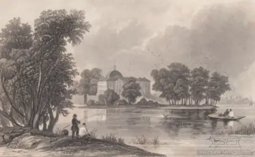 Örbyhus. aus Meyers Universum, Stahlstich. Kunstgrafik, 1850, gebraucht,  265058