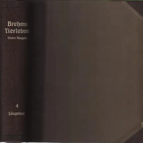 Buch: Brehms Tierleben. 4. Band: Die Säugetiere, Brehm, Alfred, 1918