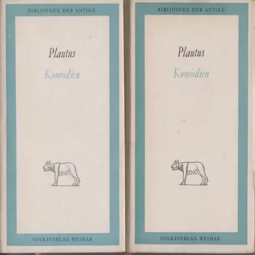 Buch: Komödien in zwei Bänden, Plautus. 2 Bände, Bibliothek der Antike, 1963