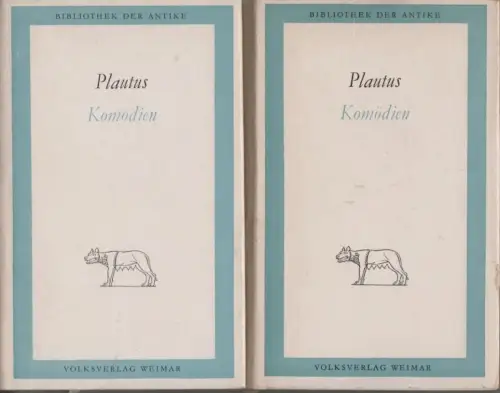 Buch: Komödien in zwei Bänden, Plautus. 2 Bände, Bibliothek der Antike, 1963