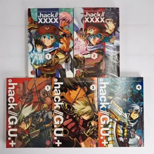 5 Mangas .hack//: .hack//XXXX 1+2 / .hack//G.U.+ 1, 3, 4. Tatsuya Hamazaki u.a.