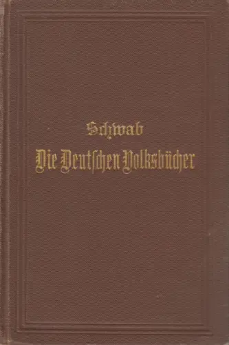Buch: Die Deutschen Volksbücher, Gustav Schwab, Reclam Verlag, gebraucht, gut