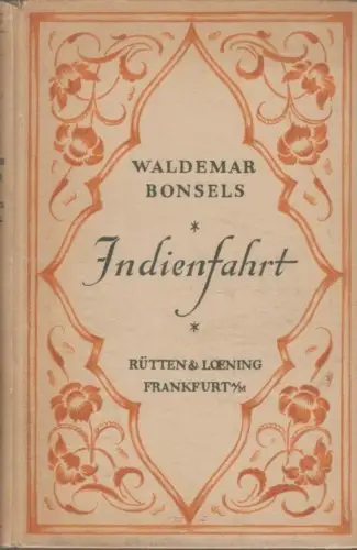 Buch: Indienfahrt, Bonsels, Waldemar. 1921, gebraucht, gut